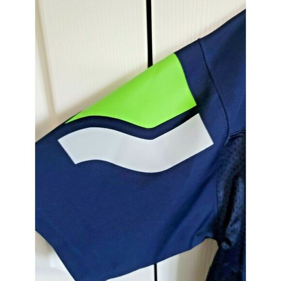 Russell Wilson Seattle Seahawks NFL Team Apparel Navy Blue Youth Jersey LG NWOT - Picture 3 of 8
